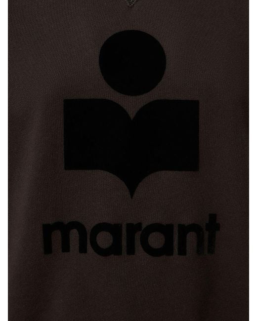 Isabel Marant Black Pullover Aus Baumwollmischung Mit Logo "moby"