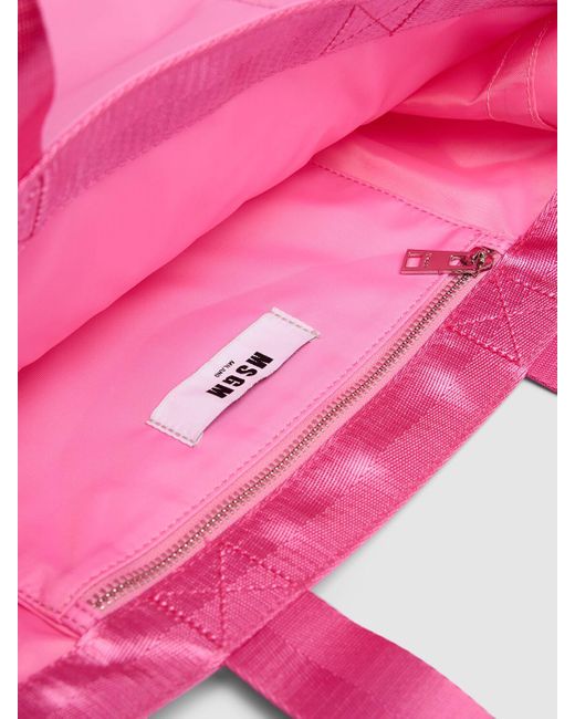Borsa shopping in nylon di MSGM in Pink