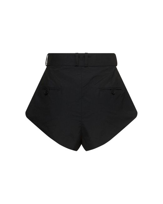 Magda Butrym コットンブレンド ベルトショートパンツ Black