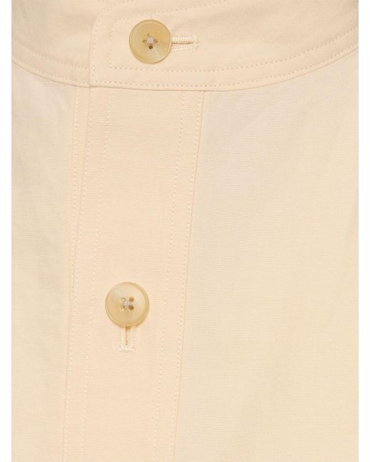 Auralee Natural Linen & Cotton Long Sleeve Shirt