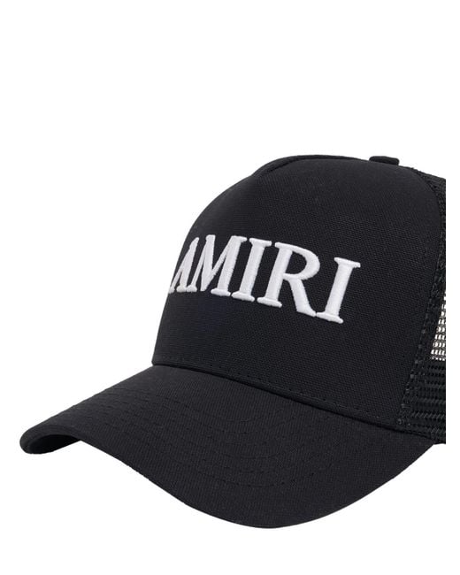Cappello trucker in tela di cotone con logo di Amiri in Black da Uomo