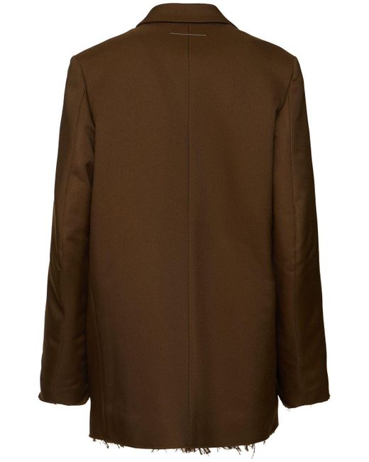 MM6 by Maison Martin Margiela Brown Oversize Twill Blazer