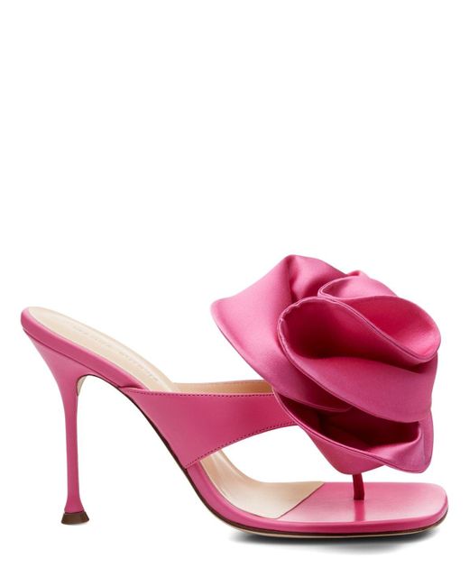Magda Butrym 100mm Flower Leather Sandals in Pink | Lyst