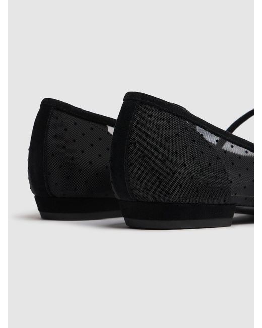 Tory Burch Black 10mm Hohe Mary Jane-loafer Aus Mesh