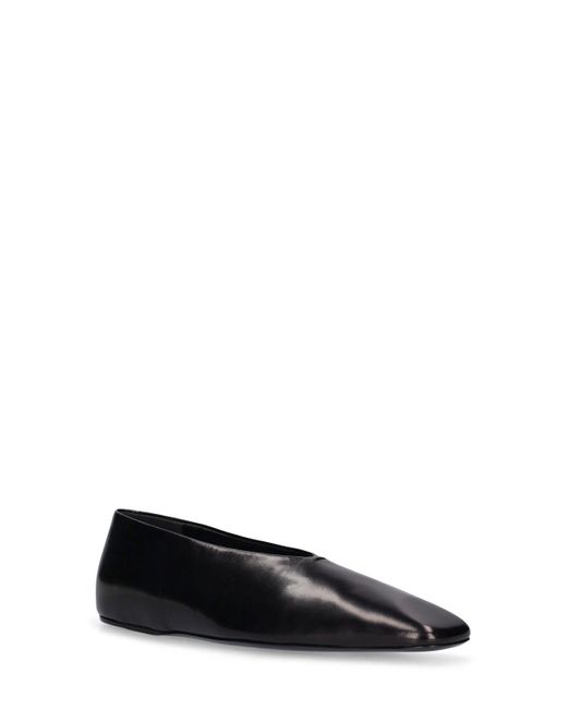 Jil Sander Black 10mm Leather Ballerina Flats