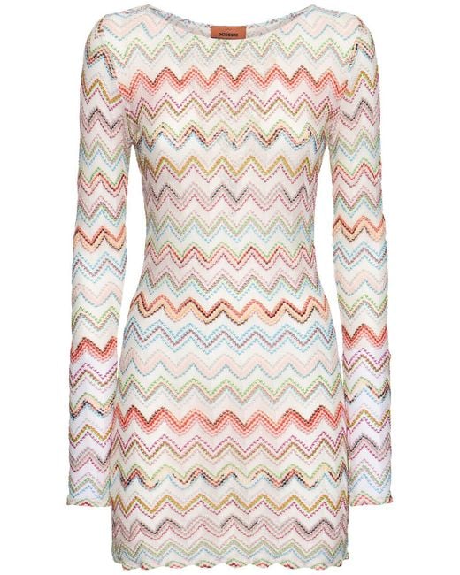Donna Vestito Corto di Missoni in Multicolor