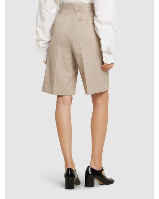 MM6 by Maison Martin Margiela ビスコースブレンドテーラードショートパンツ White