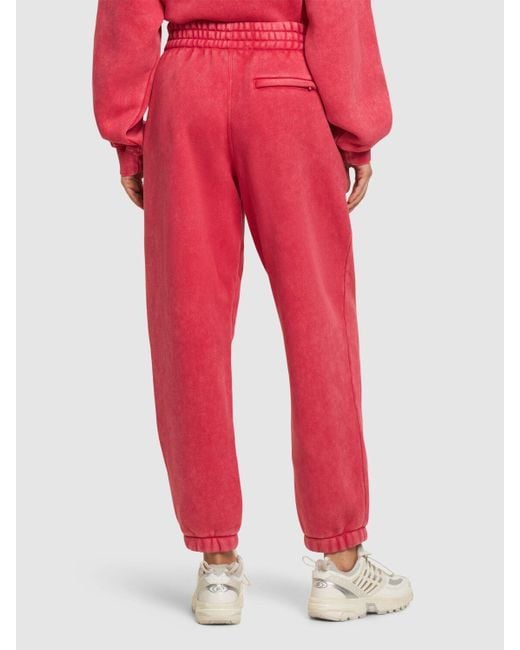 Pantalon de survêtet en coton éponge essential Alexander Wang en coloris Red