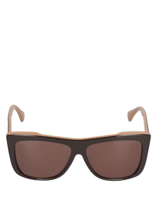 Max Mara Brown Lee Miller Squared Acetate Sunglasses