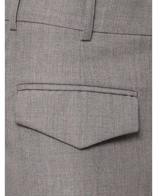 Pantaloni dritti in lana di Victoria Beckham in Gray