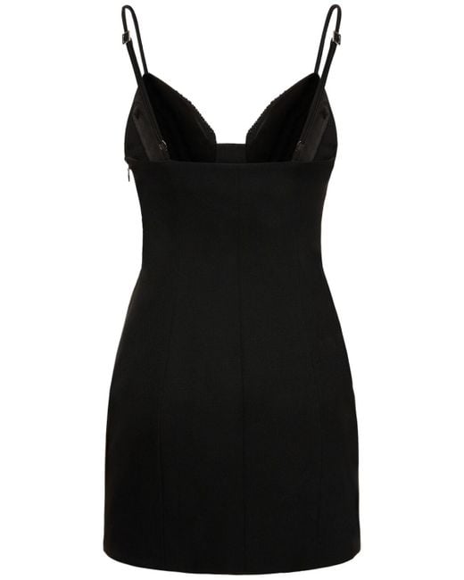 Area ストレッチウールミニドレス Black