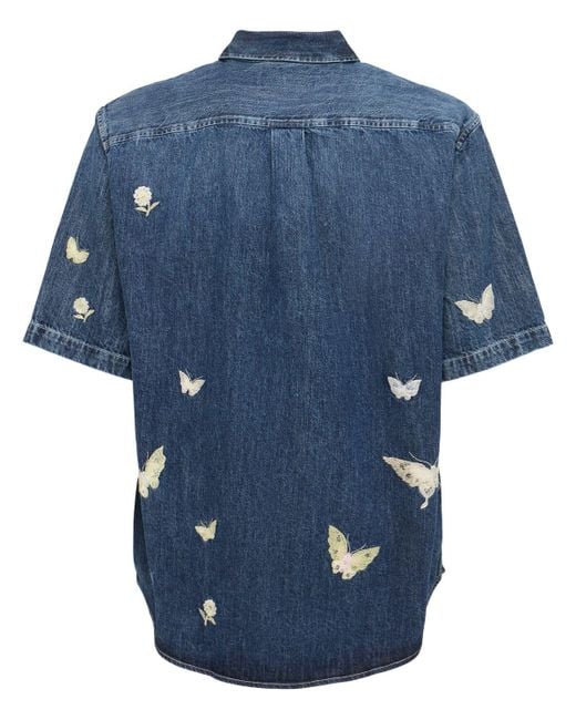 Our Legacy Blue Beyond Printed Denim Shirt for men