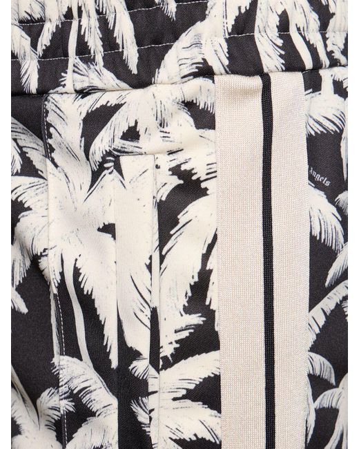 Palm Angels White Palm Print Tech Track Sweatpants for men
