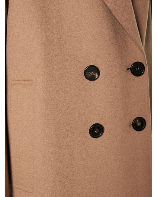 Max Mara Brown Zweireihiger Mantel Aus Wolle "holland"