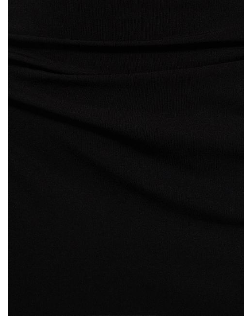 Magda Butrym Black Jersey Draped Cutout Midi Dress