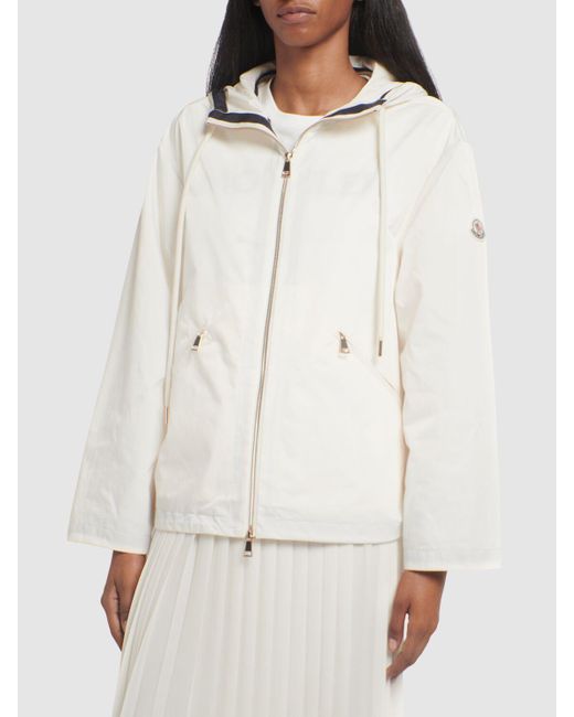 Moncler Natural Cassiopea Tech Hooded Jacket