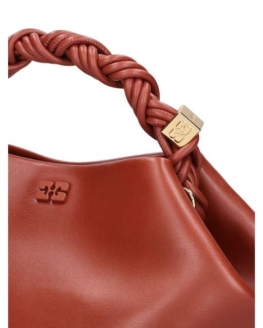 Ganni Brown Small Bou Top Handle Bag