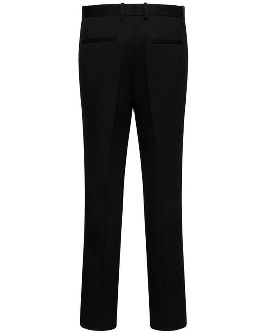 Jil Sander Regular Fit Straight Wool Pants in Black for Men | Lyst