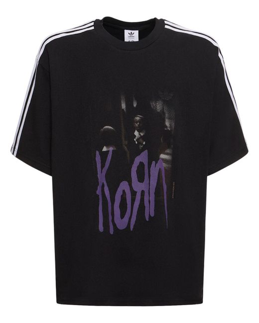 メンズ Adidas Originals Korn グラフィックtシャツ Black