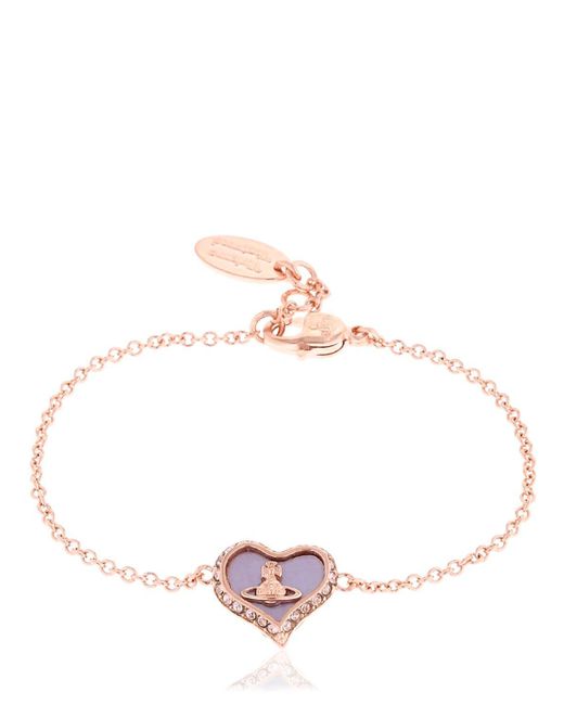 Vivienne Westwood Pink Petra Heart Bracelet