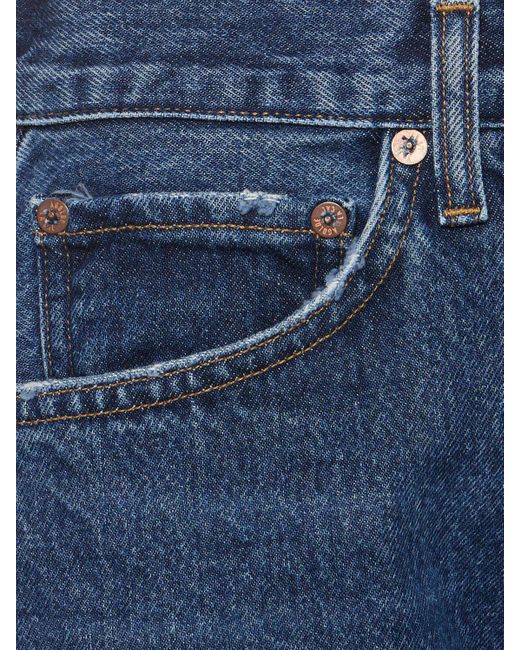 Shorts de algodón orgánico Agolde de color Blue