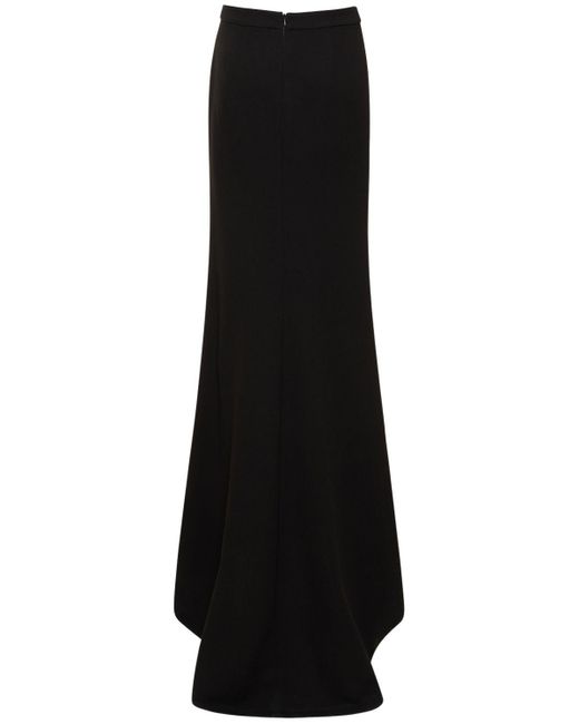 Roland Mouret Black Stretch Cady Maxi Skirt