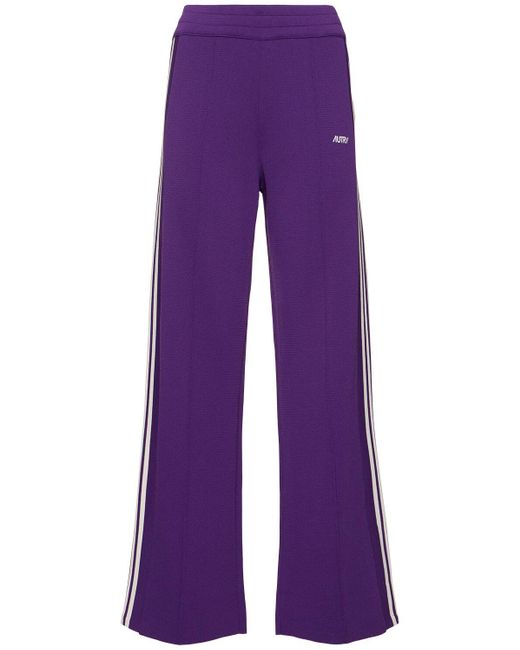 Autry ニットスウェットパンツ Purple