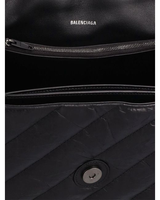 Balenciaga Gray Medium Tasche Aus Gestepptem Leder "crush"