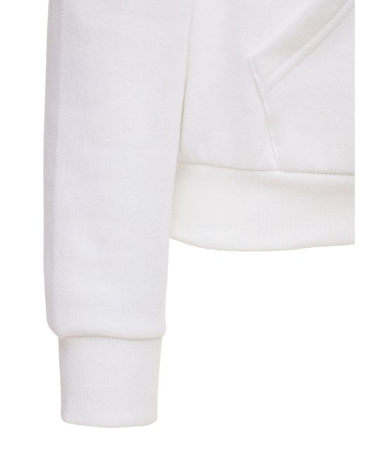 Polo Ralph Lauren White Jersey-hoodie Mit Logo
