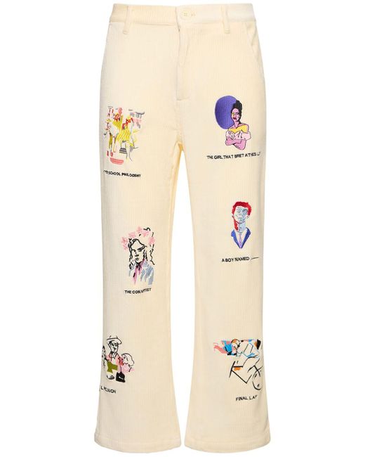 Pantalones bordados Kidsuper de hombre de color Natural