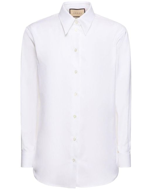 Gucci White Oxford Cotton Shirt
