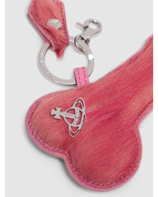 Porte-clés pénis façon poils de poulain Vivienne Westwood en coloris Pink