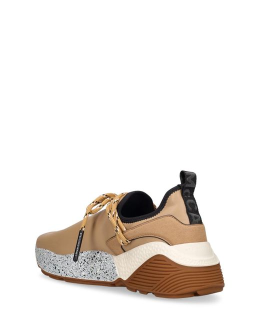 Stella McCartney Natural Eclypse Faux Stretch Leather Sneakers