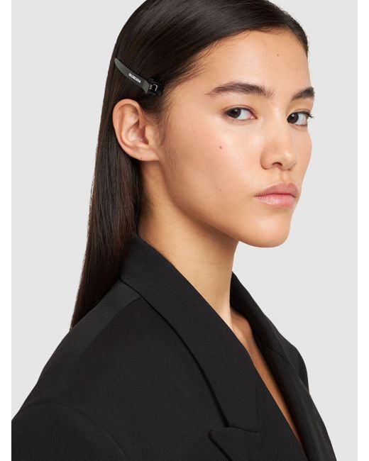 2 barrettes à cheveux holli pro Balenciaga en coloris Black