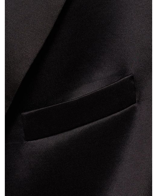 Magda Butrym Lvr Exclusive Silk & Wool Blazer in Black | Lyst