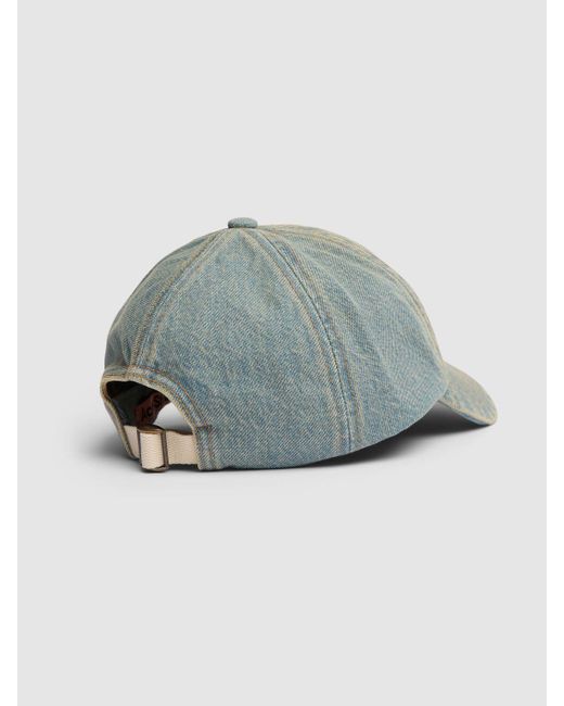 Acne Blue Carliy Delta Denim Hat for men