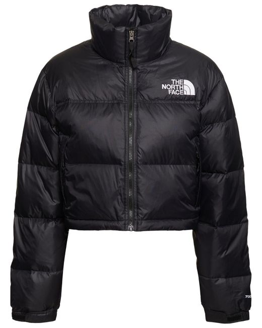 The North Face Nuptse クロップドダウンジャケット ブラック | Lyst