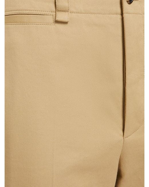 Pantalones de drill de algodón Saint Laurent de color Natural