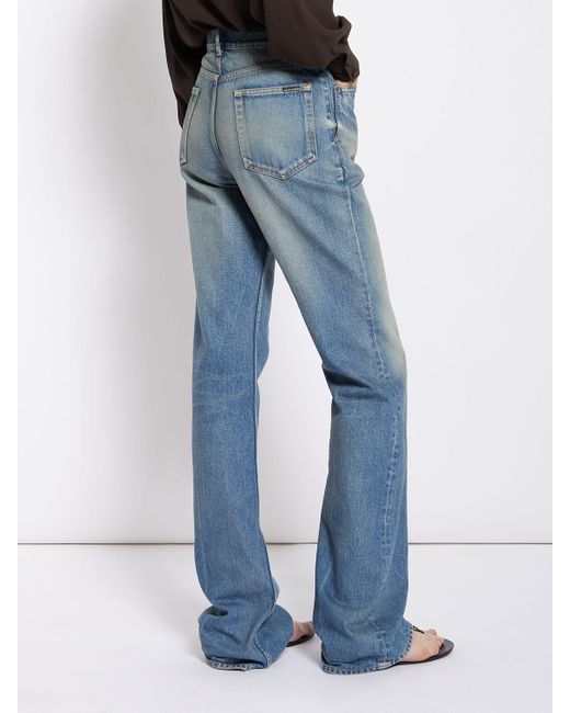 Saint Laurent Blue 70'S Flared Cotton Jeans for men