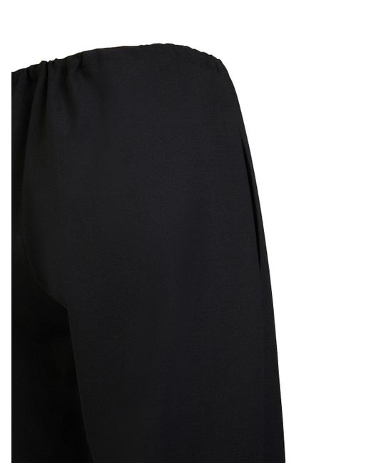 The Row Black Jugi Wool Blend Straight Pants