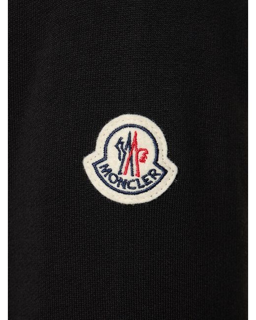 Moncler Sweatshirt Aus Baumwolle Mit Logopatch in Black für Herren