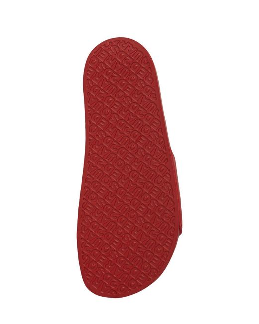 DSquared² Red Logo Rubber Slide Sandals for men