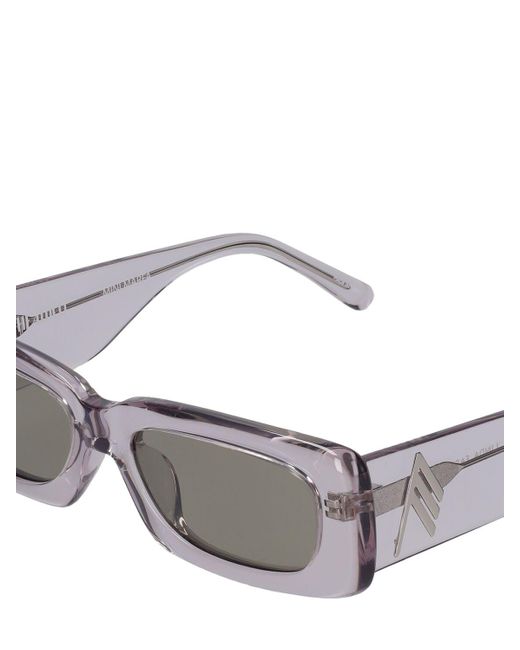 The Attico Gray Eckige Sonnenbrille Aus Acetat "mini Marfa"