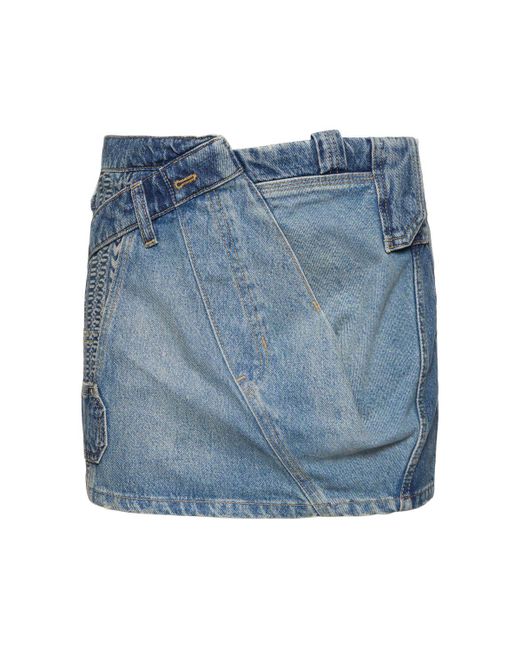 Marc Jacobs Blue Patchwork Denim Mini Skirt