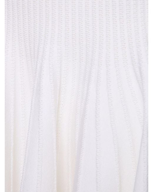 Robe courte en maille de viscose mélangée alizee Khaite en coloris White