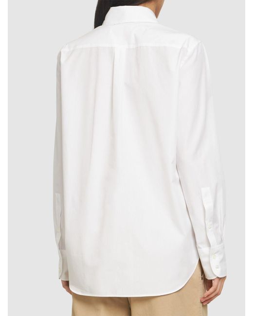 Marni White Embroidered Cotton Poplin Shirt