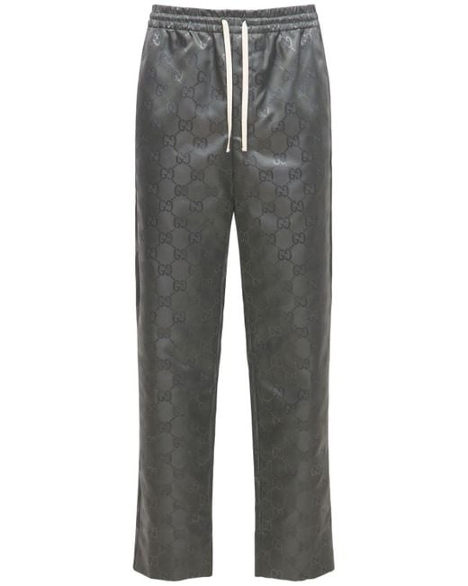 Gucci Gg Nylon Canvas Pants in Gray for Men | Lyst