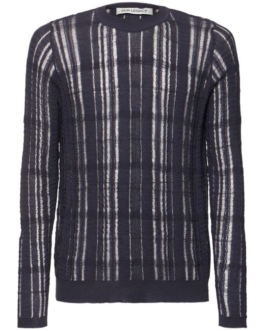 Our Legacy Herren Formeller Pullover Aus Baumwollmischgewebe in Black für Herren