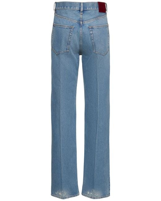 Gucci Blue Cotton Denim Jeans W/ Label