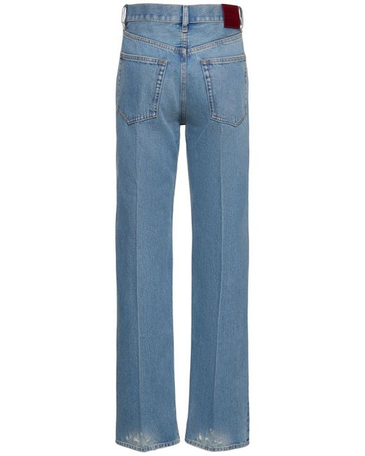 Jeans de denim de algodón con etiqueta Gucci de color Blue